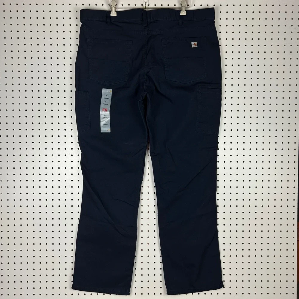 Carhartt Women FR Rugged Flex Canvas Pant 20 Navy Blue FR Regular 102689-410 NWT